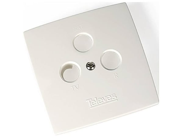 Televes 544302, Hvit, Akrylonitril-butadien-styren (ABS), Konvensjonell, SAT + TV + Radio, 80 mm, 80 mm
