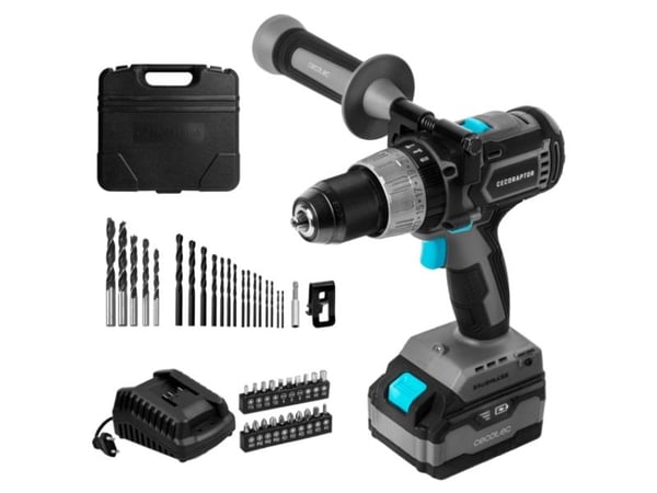 Cecotec 70009, Boremaskin med pistolgrep, Børsteløs, 2000 RPM, 550 RPM, 30000 bpm, 8250 bpm