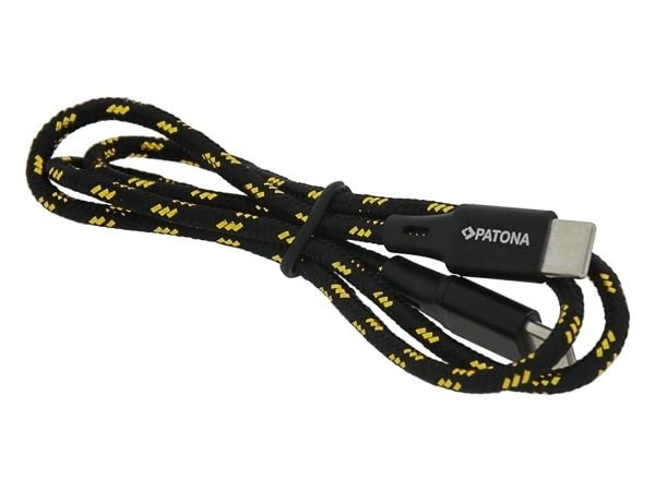 PATONA 1811, 0.06 m, USB C, USB C, USB 2.0, 0.045 Gbit/s, Black, Yellow