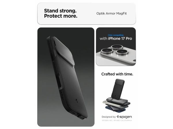 Spigen OPTIK ARMOR MAG Magsafe-etui til iPhone 17 Pro ABYSS GREEN