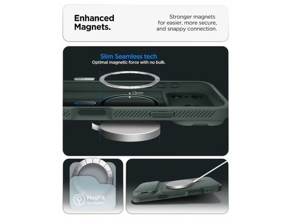 Spigen OPTIK ARMOR MAG Magsafe-etui til iPhone 17 Pro ABYSS GREEN