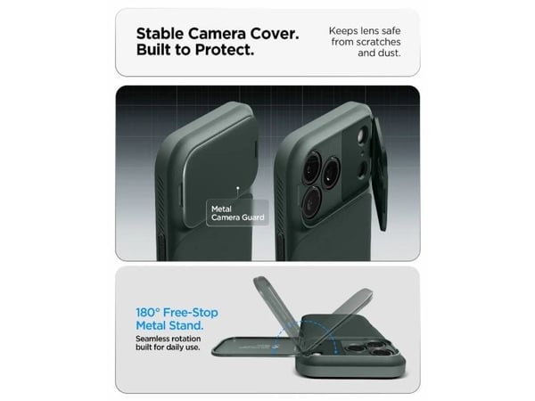 Spigen OPTIK ARMOR MAG Magsafe-etui til iPhone 17 Pro ABYSS GREEN