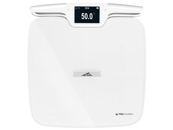 Eta Vital Condition, Elektronisk personvekt, 180 kg, 50 g, Hvit, kg, lb, ST, Rektangel