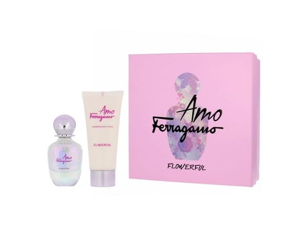 Salvatore Ferragamo Amo Ferragamo Flowerful-sett: Eau de Toilette 50 ml + Shimmer + Body Lotion 100 ml