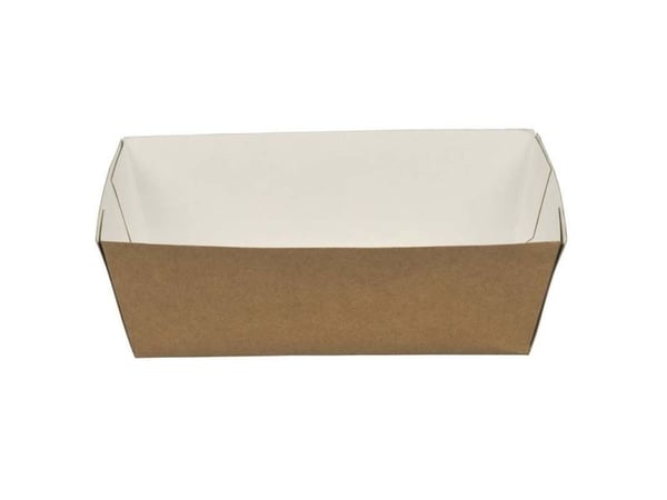 Pommes frites bakke, Firkantet,170x120 x30mm Pap, brun, karton a 450 Fødevaregodkendt