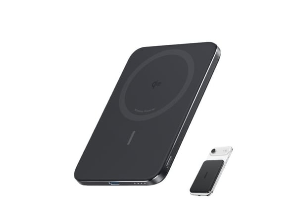 Anker A1665, 5000 mAh, Langaton lataaminen, musta