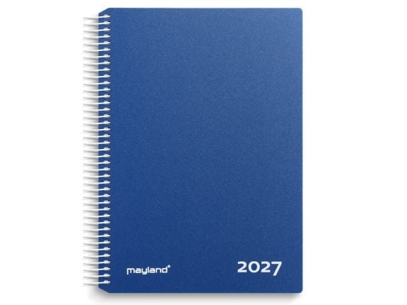 Timekalender blå PP-plast 2027