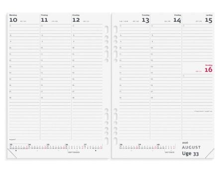System A5 veckokalender stående format REFILL 2026