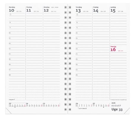 Veckoplanerare stående format REFILL 2026