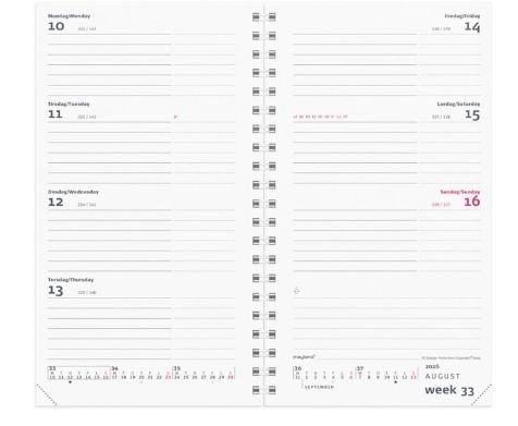 Week Planner International tværformat REFILL 2026