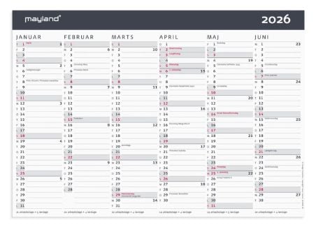 Kontorkalender Moderne A4 2026