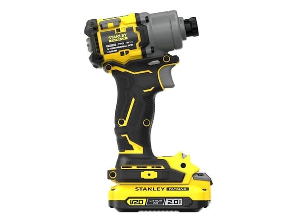 Stanley SFMCF830D2K-QW, Slagtrekker, Pistolhåndtak, 1/4", Svart, Gult, Børsteløs, 3200 RPM