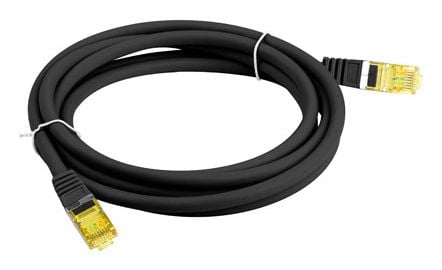 Lanberg - Liitäntäjohto - RJ-45 (uros) RJ-45 (uros) - 10 m - 6 mm - S/FTP - CAT 6a - halogeeniton, rypistymätön, punottu kupari - musta