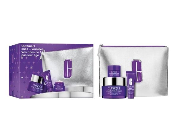 CLINIQUE_SET Outsmart Lines + Wrinkles Smart Clinical™ Repair Wrinkle Correcting Face Serum 30 ml + Wrinkle Correcting Nourishing Anti-Wrinkle Crem...