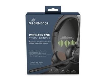 MediaRange MROS307, Trådløs, Samtaler/musikk, 20 - 20000 Hz, 150 g, Hodesett, Svart