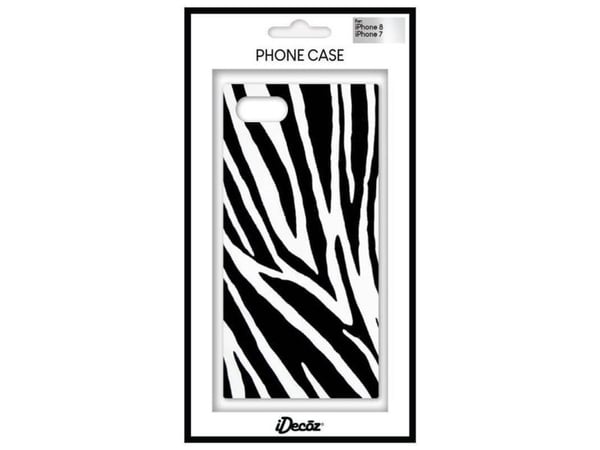 iDecoz ZB954PC1, Mobilskal, Apple, iPhone 7, iPhone 8, 11,9 cm (4.7"), Svart, Vit