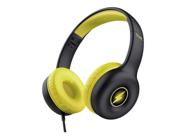 Trust Nouna - Hodetelefoner med mikrofon - on-ear - kablet - 3,5 mm jakk - svart