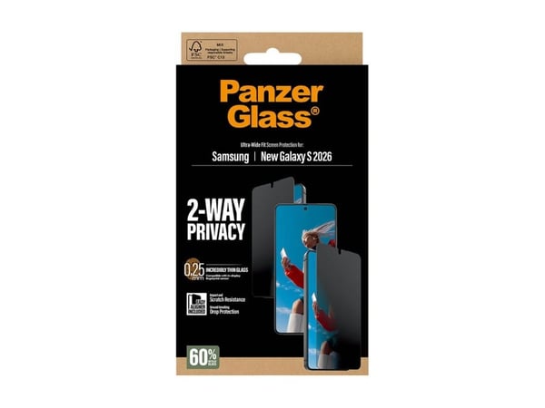 PanzerGlass ® 2-Way Privacy Screen Protector Samsung Galaxy S26 | Ultra-Wide Fit w. EasyAligner, Samsung, Samsung - Galaxy S26, Asennus kuivana, Na...