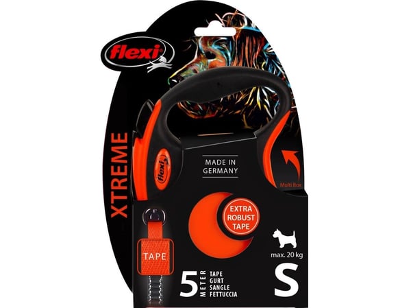 flexi Xtreme lina, band, S: 5m < 20kg, orange