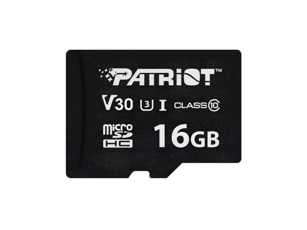 Patriot VX Series - Flashminnekort - 16 GB - Video Class V30 / UHS-I U3 / Class10 - microSDXC UHS-I U3