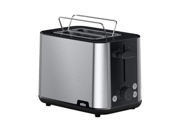 Braun PurShine HT 1510 BK - Brødrister - 2 skive - 2 Spor - rustfritt stål / svart