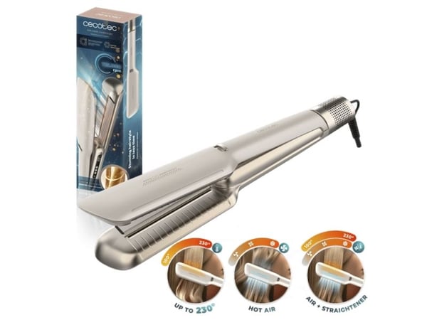 Cecotec Air Lisse Champagne, Rettetang, Varm, Alle hårtyper, 100 °C, 230 °C, Sjampagne