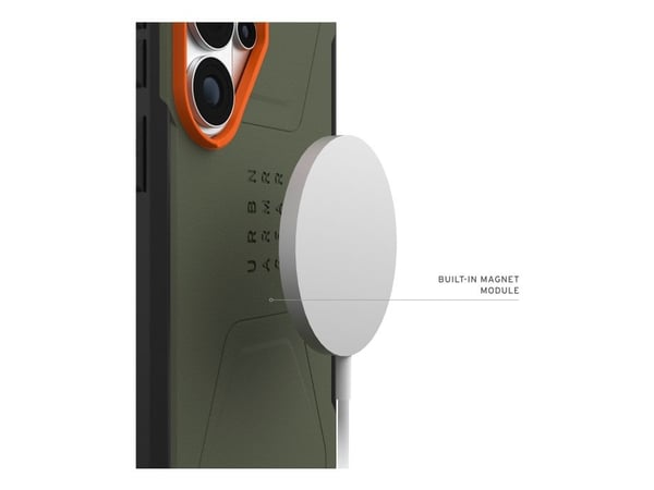 Urban Armor Gear Civilian, deksel, Samsung, Galaxy S26 Ultra, 17,5 cm (6,9"), Oransje, Oliven