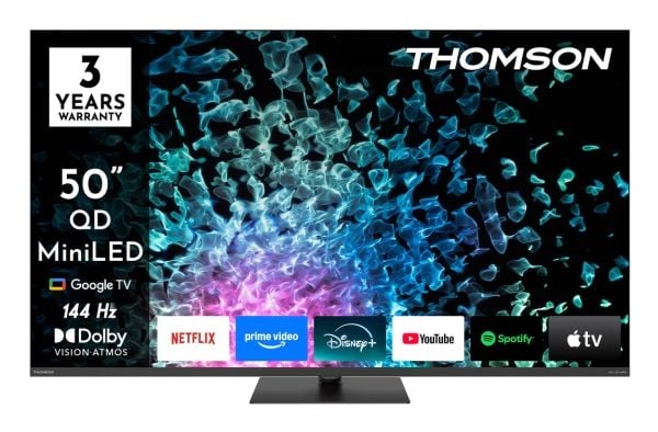 Thomson 50MG7C15, 127 cm (50"), 3840 x 2160 pikseliä, LED, Älytelevisio, Wi-Fi, musta