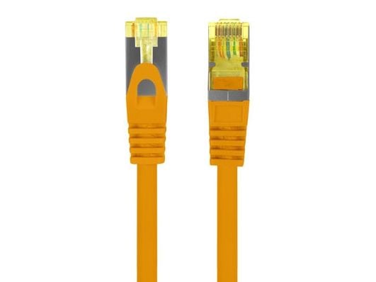Lanberg - Koblingskabel - RJ-45 (hann) til RJ-45 (hann) - 6 mm - S/FTP - CAT 6a - halogenfri, uten hindringer, strandet kobber - oransje