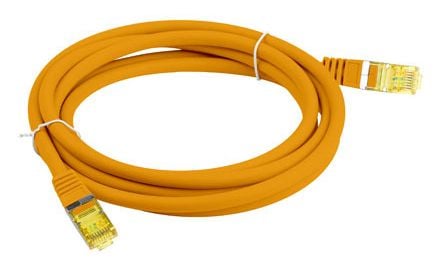 Lanberg - Koblingskabel - RJ-45 (hann) til RJ-45 (hann) - 6 mm - S/FTP - CAT 6a - halogenfri, uten hindringer, strandet kobber - oransje