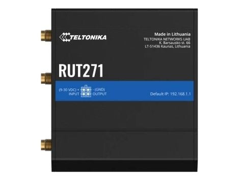 Teltonika RUT271 - Trådløs ruter - maske - WWAN 2-port svitsj - 5G, LTE - 4G, 5G - DIN-skinnemonterbar, veggmonterbar, overflatemonterbar