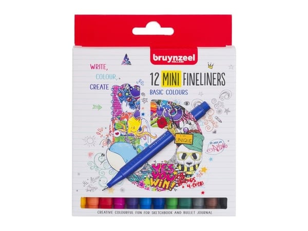 Bruynzeel 60241512, Flerfarget, Flerfarget, 0,4 mm, Fint, Rund, Vann-basert blekk