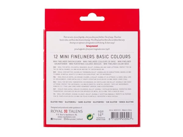 Bruynzeel 60241512, Flerfarget, Flerfarget, 0,4 mm, Fint, Rund, Vann-basert blekk