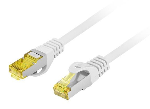 Lanberg - Koblingskabel - RJ-45 (hann) til RJ-45 (hann) - 6.2 mm - S/FTP - CAT 6a - halogenfri, formstøpt, uten hindringer, flertrådet - grå, RAL 7035