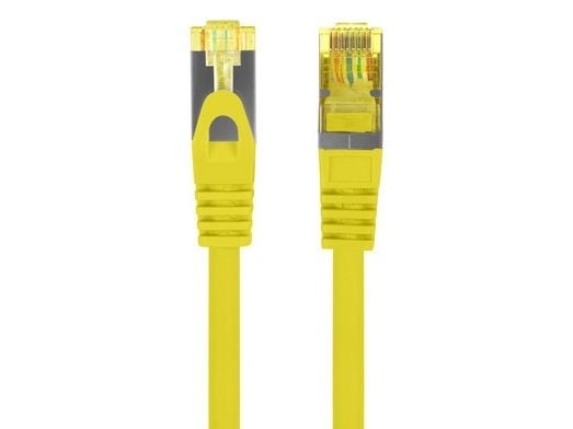 Lanberg - Koblingskabel - RJ-45 (hann) til RJ-45 (hann) - 6 mm - S/FTP - CAT 6a - halogenfri, formstøpt, uten hindringer, flertrådet - gul, RAL 1016
