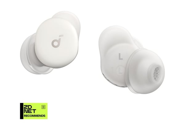 Anker Soundcore Sleep A30 - True wireless-hörlurar med mikrofon - inuti örat - Bluetooth - aktiv brusradering - månsken vit