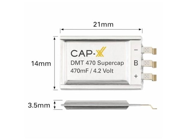CAP-XX DMT334R2S474M3DTA0 Super Cap-kondensator 470 mF 4,2 V 1 stk Boks