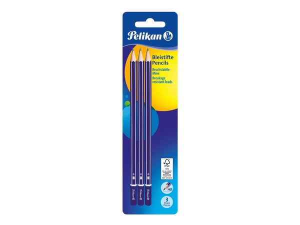 Pelikan 978841, HB, Blå, Hexagonal, Tyskland, Blåsa, 3 styck