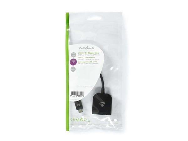 Nedis CCGP64852BK02, 3.2 Gen 1 (3.1 Gen 1), USB Type-C, VGA (D-Sub) -lähtö, 1920 x 1200 pikseliä