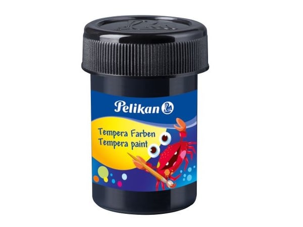 Pelikan Tempera, Sort, Blå, Grønn, Rosa, Hvit, Gult, Væske, 25 ml, 6 stykker