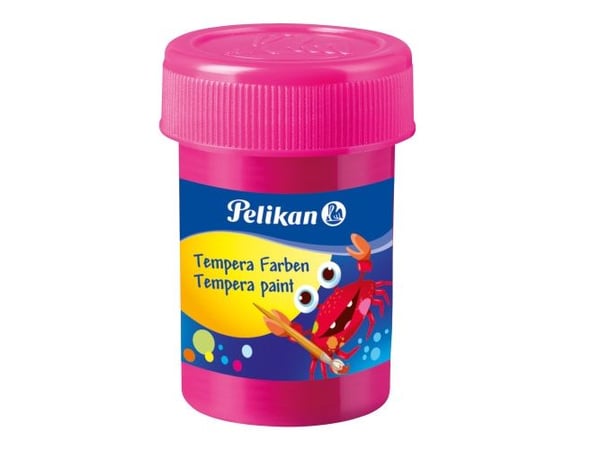 Pelikan Tempera, Sort, Blå, Grønn, Rosa, Hvit, Gult, Væske, 25 ml, 6 stykker