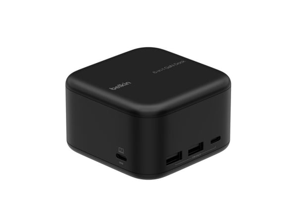 Belkin Connect, langallinen, USB 3.2 Gen 1 (3.1 Gen 1) Type-C, 96 W, 1000 Mbit/s, musta, 5 Gbit/s.