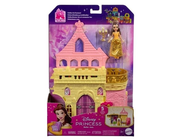 Disney Princess -leker, Belle-slott som kan stables, gaver til barn, 3 år, Jente, 297,2 mm, 350 g, Flerfarget