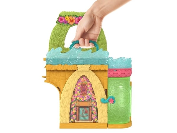Disney Princess Vaiana Storytime Stackers-dukkehus med liten dukke, dyrevenn og 9 tilbehør, 3 år, Jente, 440 mm, 350 g, Flerfarget