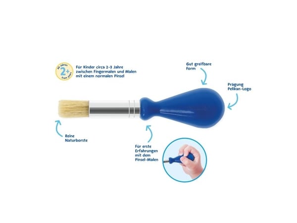 Pelikan 701594, Enkeltpensel, Flat pensel, Naturlig hår