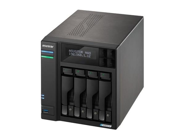 ASUSTOR Lockerstor 4 Gen2+ AS6704T V2 - NAS-server - 4 brønner - SATA 6Gb/s - RAID JBOD, 0, 1, 5, 6, 10 - RAM 4 GB - 5 Gigabit Ethernet - iSCSI støtte