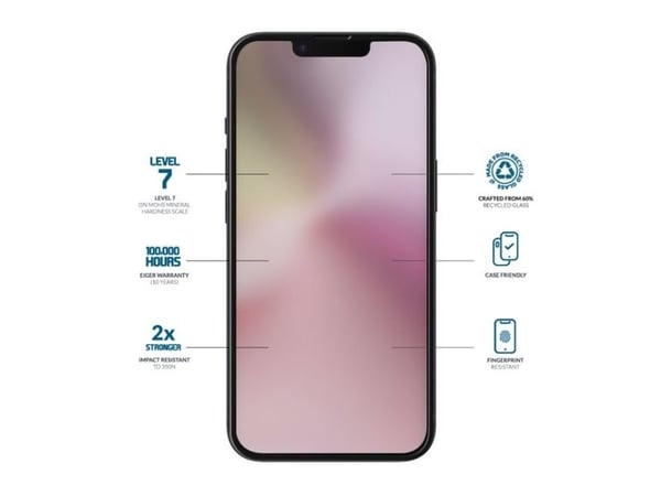 EIGER EGSP01025, Samsung, iPhone 16e / 14 / 13, Ripebestandig, Slagbestandig, Støvresistent, Gjennomsiktig, 1 stykker