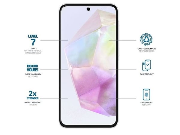 EIGER EGSP01031, Samsung, Galaxy A56 / A36 / S24 FE, Ripebestandig, Sjokkresistent, Støvresistent, Støtbestandig, Fallbestandig, Gjennomsiktig, 1 s...