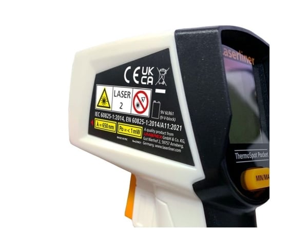 Laserliner ThermoSpot Pocket, 95 mm, 132 mm, 37 mm, 144 g, Svart, Grå, °C