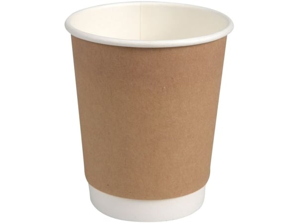 Gastro-Line - Kaffekopp - Størrelse 8 cm - Høyde 9 cm - 24 cl - avhendbar - brun (en pakke 500)